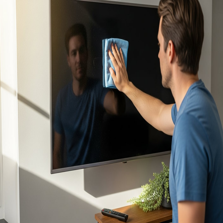 La técnica más confiable para limpiar la pantalla del televisor evitando rayones y residuos visibles.