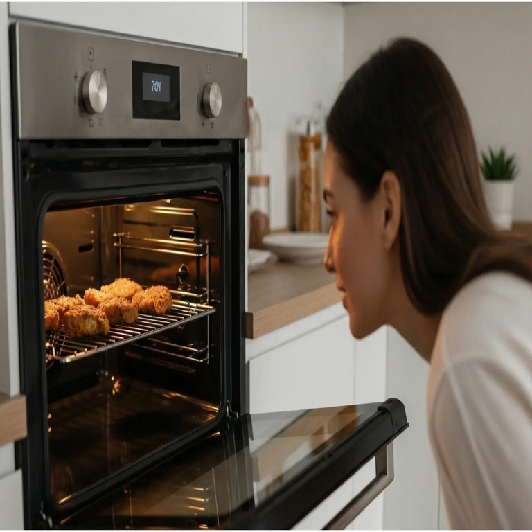 Método para transformar cualquier horno convencional en una freidora de aire, permitiendo una cocción saludable sin adición de grasas