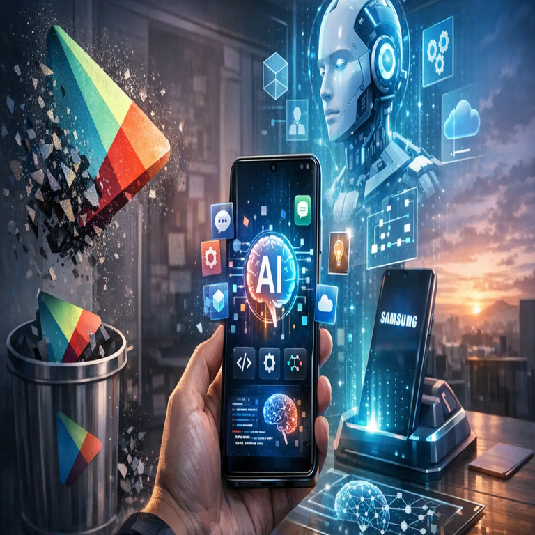 El ocaso de la Play Store en Android: Samsung promueve la creación de aplicaciones propias mediante IA directamente en el dispositivo móvil
