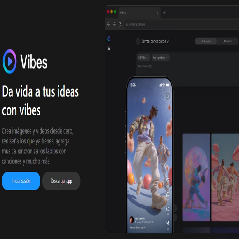Vista preliminar: Meta introduce de manera discreta Vibes AI, un editor diseñado para competir con los rivales del sector.