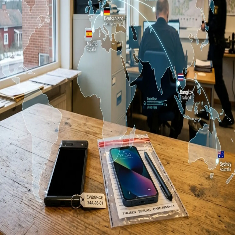 La incautación de dos teléfonos móviles por parte de Europol en una pequeña localidad sueca facilitó la detección de una red delictiva de alcance global.