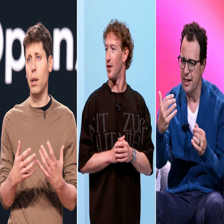 Antes de encabezar el liderazgo en inteligencia artificial: las ocupaciones de Altman, Amodei y Zuckerberg durante la era puntocom.