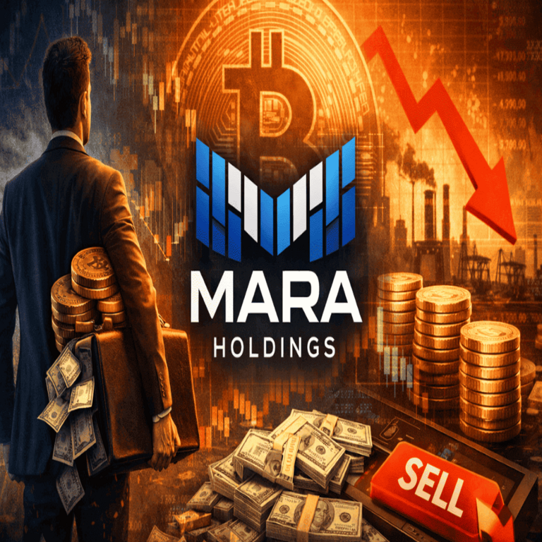 MARA podría liquidar 300 BTC de sus reservas tras un ajuste estratégico.