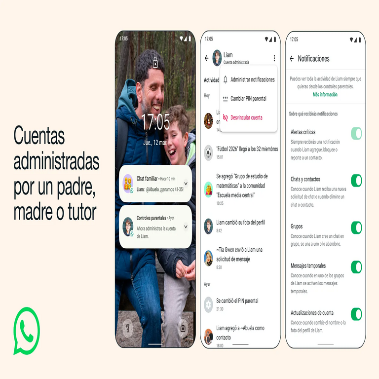 WhatsApp introduce cuentas para menores con supervisión parental: así operarán.