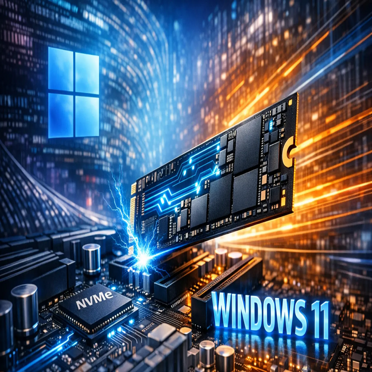 Windows 11 incorpora soporte nativo para NVMe y optimiza el rendimiento de los SSD basados en PCIe.