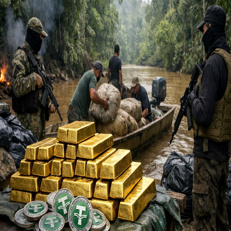 Un informe revela que el mercado negro del oro opera mediante USDT.