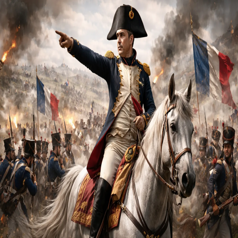 Napoleón Bonaparte, destacado militar y emperador francés, declara que en la guerra se perciben las propias dificultades, pero no las del adversario.