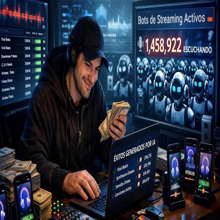 Generó cientos de miles de composiciones musicales mediante inteligencia artificial y las difundió con miles de bots automatizados, acumulando una fortuna millonaria, aunque enfrentará varios años de reclusión carcelaria.