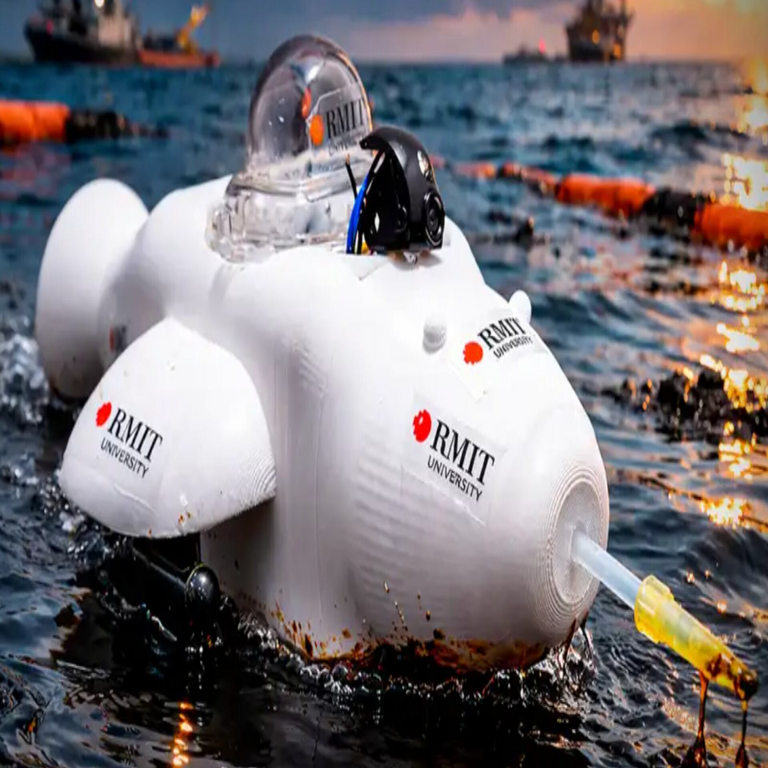 Desarrollan un robot compacto del tamaño de una zapatilla diseñado para la limpieza de derrames petrolíferos.