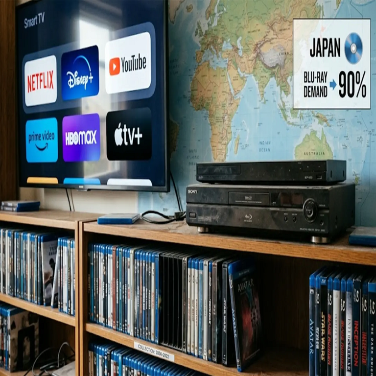 Se confirma el fin del Blu-ray: un único país acapara el 90% de la demanda global de discos.