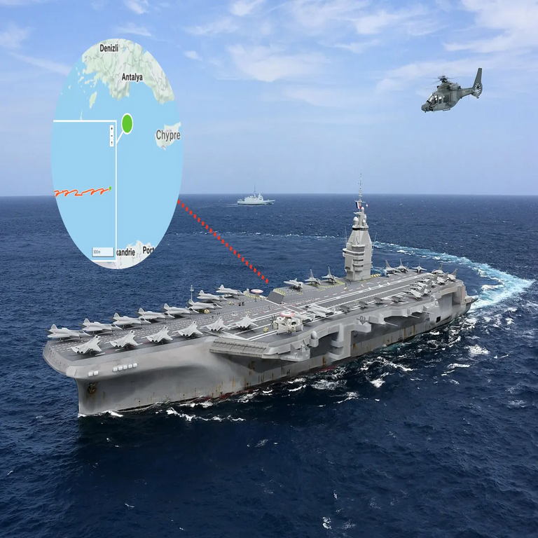 Se ha identificado la ubicación precisa del portaaviones francés Charles de Gaulle mediante la aplicación de deportes Strava.