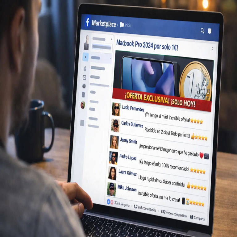 Los perfiles y comentarios fraudulentos constituyen el primer paso en las estafas perpetradas en Facebook.