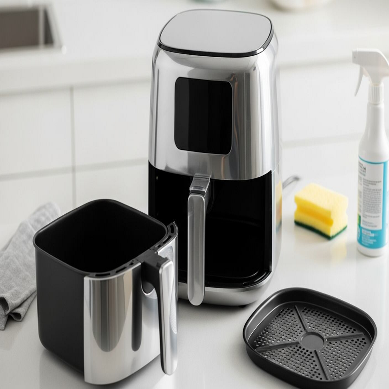 Método eficiente para limpiar la freidora de aire en pocos minutos: técnica sencilla para remover la grasa sin complicaciones.