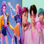 Visualización de las integrantes de las Guerreras K-pop y los Saja Boys como miembros de la tripulación de la misión Artemis en ruta a la Luna